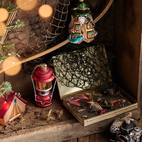 NWT Anthropologie Terrain Camp Lantern Glass Christmas Ornament - Picture 2 of 3